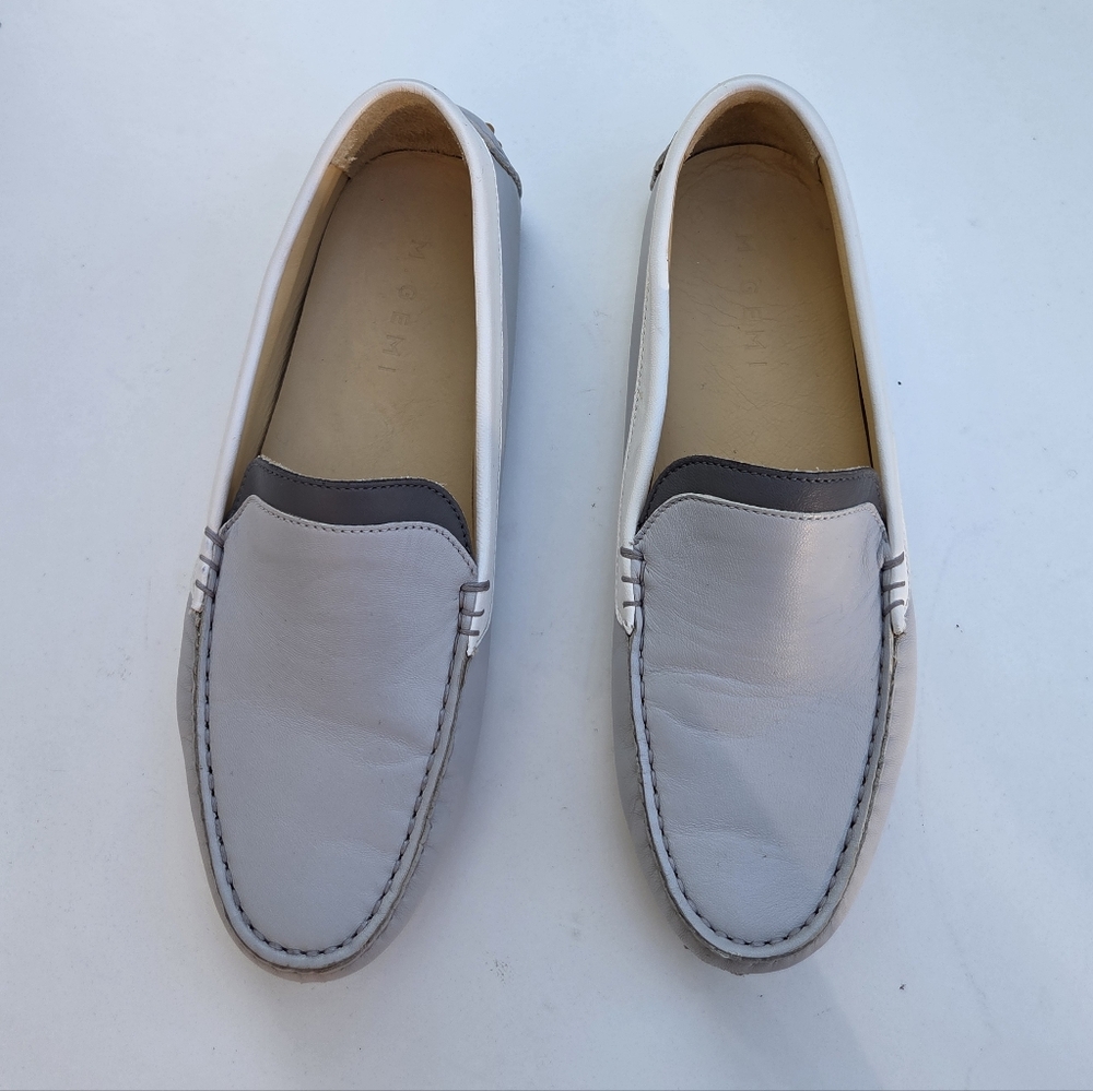 M. Gemi Feliz Driving Moccasin Loafer Gray Colorblock Size 38 Size 7.5